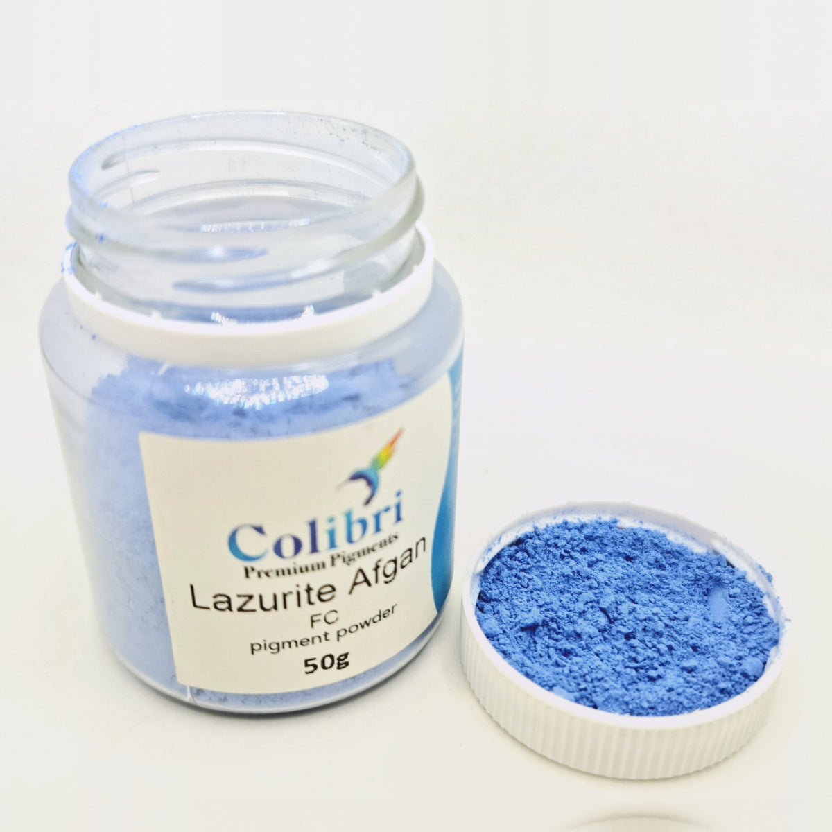 Lazurite Afgan First class pigment powder, open jar